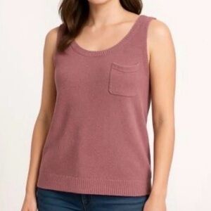 Perch by Blu Pepper Sleeveless Sweater Vest Crewneck Tank Top Women's Plus 2XL